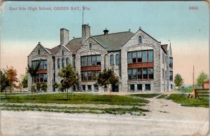 Green Bay Wisconsin East Side High School 1910 Oneida to Garwin IA Postcard X4