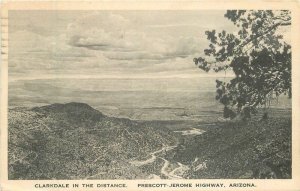 Arizona Clarkdale Prescott Jerome Hwy Albertype Robinson 1924 Postcard 22-7842