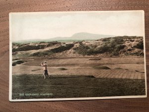 1930s The Golf Links Holyhead Landscape Old Wales Color Postcard