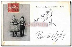 Postcard Old Dwarf Dwarves Remembrance Kingdom of Lilliput Paris