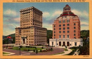 North Carolina Asheville Buncombe County Court House aand City Hall Curteich