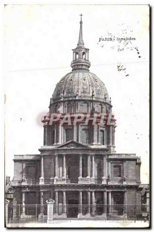 Old Postcard Paris Invalides