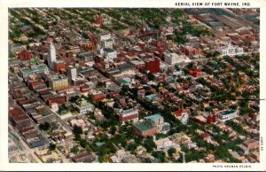 Indiana Fort Wayne Aerial View  Curteich