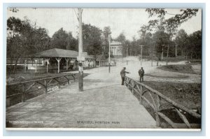 c1905 Beautiful Robinson Park Bridge Fort Wayne Indiana IN Antique Postcard