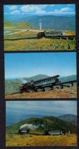 Lot 3 Cog Railroad Railway Train  Mt Washington NEW HAMPSHIRE Postcards