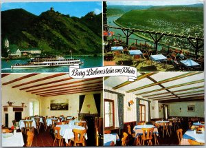 Postcard Germany Kamp-Bornhofen Caf� Restaurant Burg Liebenstein multiview