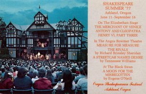Oregon Ashland Shakespeare Summer '77 Festival