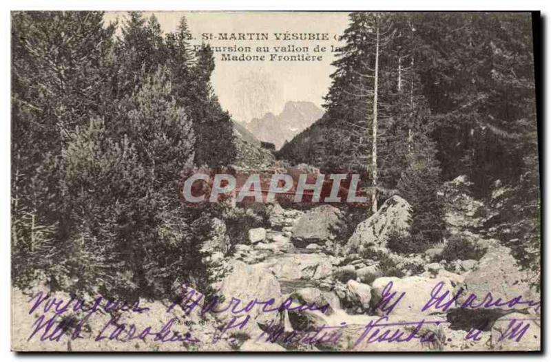 Old Postcard St Martin Versubie Venanson Excursion to the Valley of the Madon...
