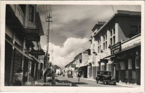 PC real photo postcard BANDOENG Bragaweg INDONESIA (a18589)