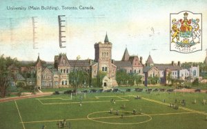 Vintage Postcard 1921 University Main Building Play Grounds Toronto Canada