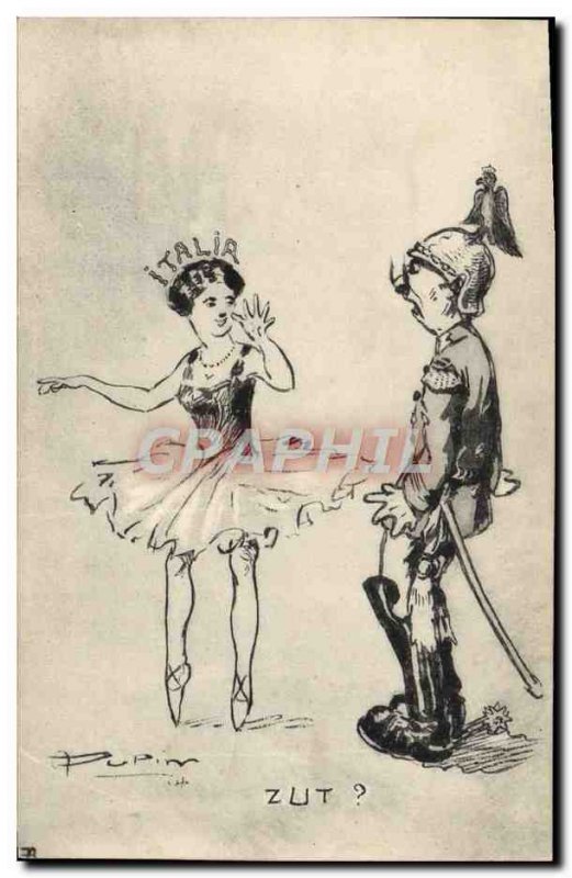 Old Postcard Fantasy Illustrator Italia Soldier