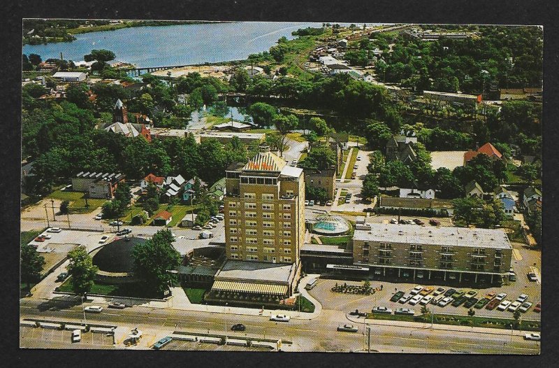 Birds-Eye View Park Place Motor Inn Traverse City MI Unused c1960s