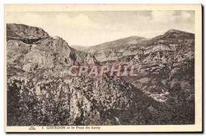 Old Postcard Gourdon and the Pont du Loup