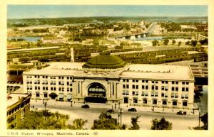 Canada - Manitoba, Winnipeg. Canadian National Railway Station