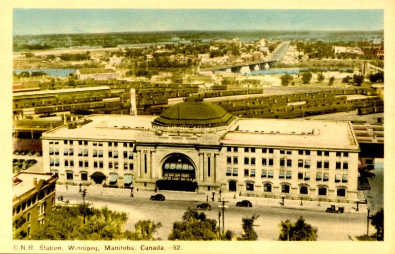 Canada - Manitoba, Winnipeg. Canadian National Railway Station