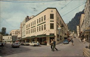 Juneau Alaska AK VW Volkswagen Bug Beetle Street Scene Vintage Postcard