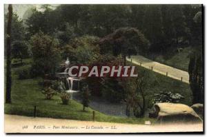 Old Postcard Paris Montsouris Park La Cascade
