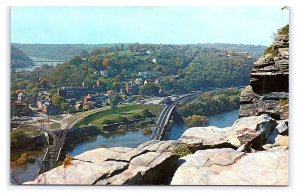 View From Maryland Heights Of Harpers Ferry W. VA. West Virginia Postcard