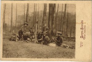 PC SCOUTING, BOYS-SCOUTS, UNE CUISINE, Vintage Postcard (b28508)