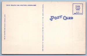 1930-50's WINDHAM HIGH SCHOOL WILLIMANTIC CONNECTICUT CT LINEN POSTCARD