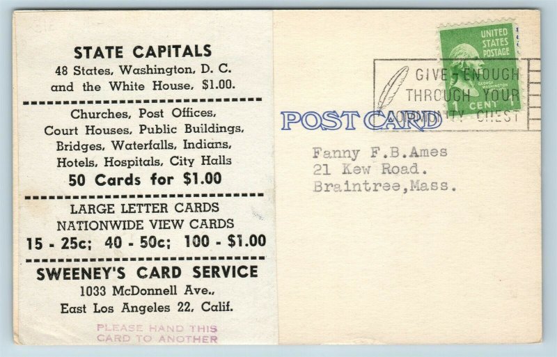 AD Postcard CO Denver Colorado Richard's Drive In Restaurant Art Deco 1940s A41