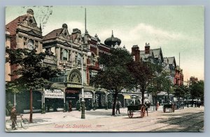 LORD STREET SOUTHPORT ENGLAND ANTIQUE POSTCARD w/ STAMP