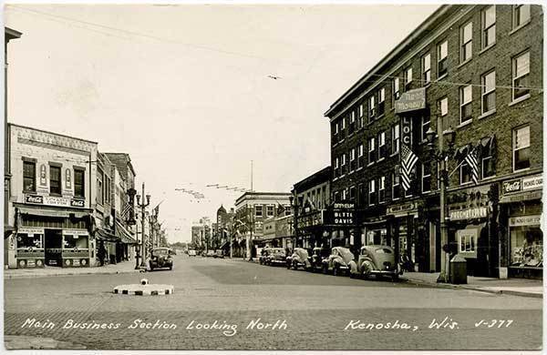 Kenosha WI Cigar Store Movie Marquee Orpheum Theatre RPPC Real Photo Postcard