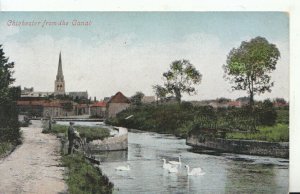 Sussex Postcard - Chichester from The Canal - Ref 8650A