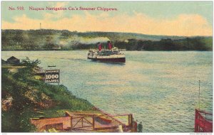 Niagara Navigation Co.´s Steamer Chippewa, Ontario Canada, 1900-1910s