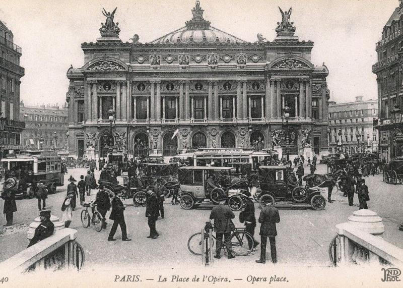 PARIS FRANCE, La Place Opera, c1910 Vintage Postcard Z1220