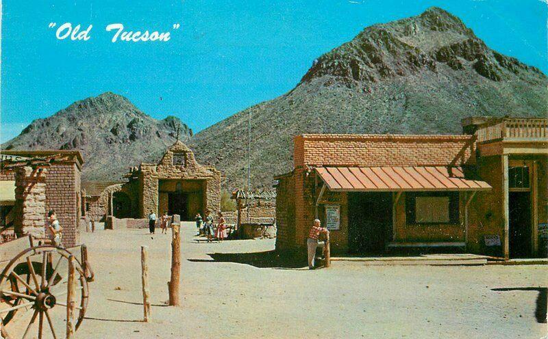 Amusement Cowboy 1960s Movie Postcard Old Tucson Petley 2256 Arizona