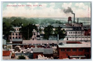 Beloit Wisconsin Postcard Berlin Shops Bell Tower Exterior Building 1910 Vintage