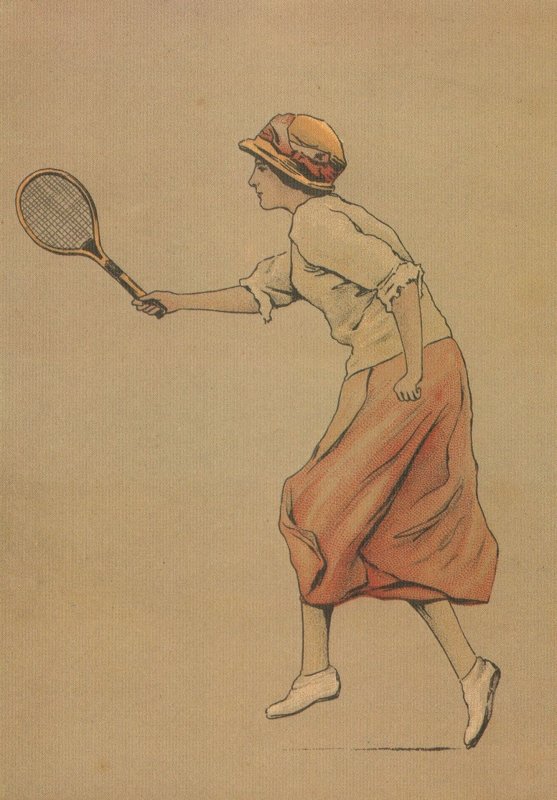 Carlo Pellegrini  Ladies Lady Tennis Player Postcard