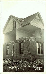RPPC Helena Quake earthquake Damage 1935 Montana Real Photo Postcard Jorud photo