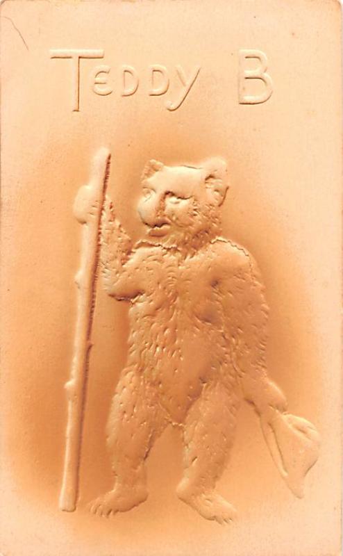 Bear Post Card Old Vintage Antique Teddy B writing on back