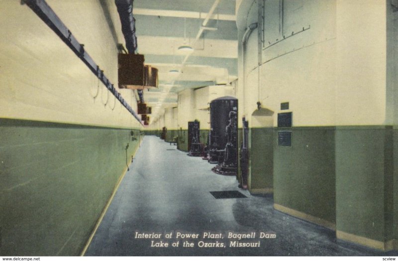 LAKE OF THE OZARKS, Missouri, 1930-40s; Interior of Power Plant, Bagnell Dam