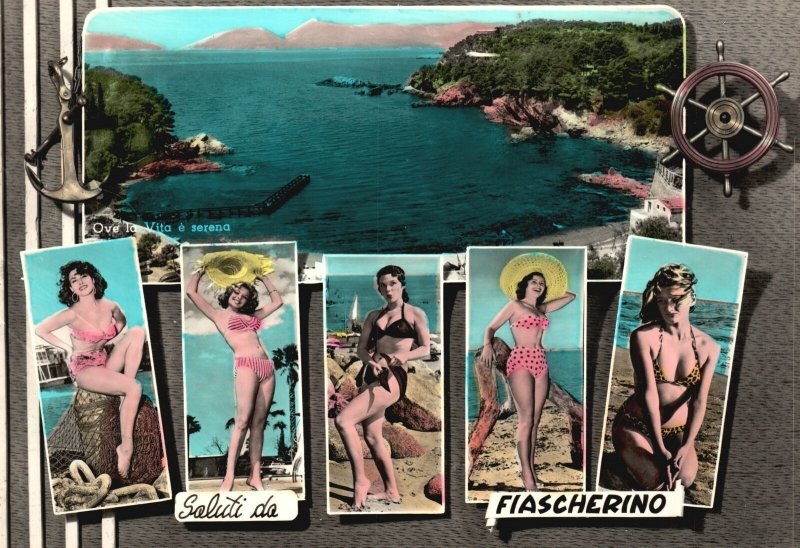 Vintage Postcard Soluti Do Fiascherino Vacation Home & Apartments Italy