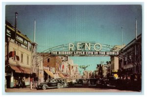 Reno The Biggest Little City in the World Arch Union Oil Reno Nevada NV Postcard 