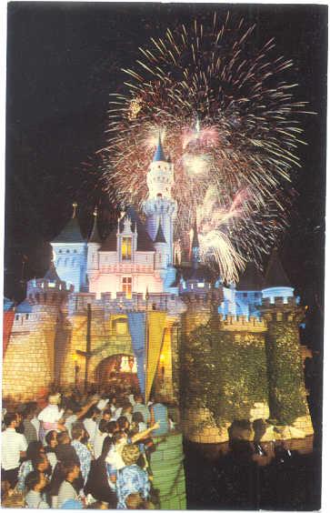 Fantasy in the Sky Fireworks over Disneyland Castle California, CA, Chrome