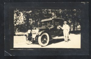 RPPC VINTAGE BRASS ERA AUTOMOBILE AUTO CAR REAL PHOTO POSTCARD