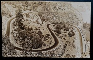 Vintage Postcard 1919 Rowena Loop, Columbia River Hwy, Oregon (REAL PHOTO)