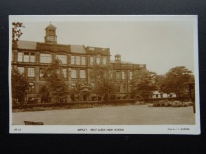 Yorkshire ARMLEY West Leeds High School Old RP Postcard by Tokim / J.F. Lawrence