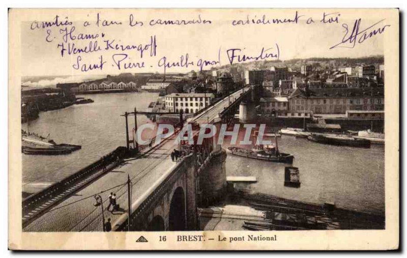 Old Postcard Brest National Bridge