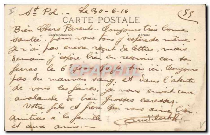 Postcard Old Lamartine Statue