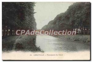 Postcard Old Abbeville Promenade Du Canal