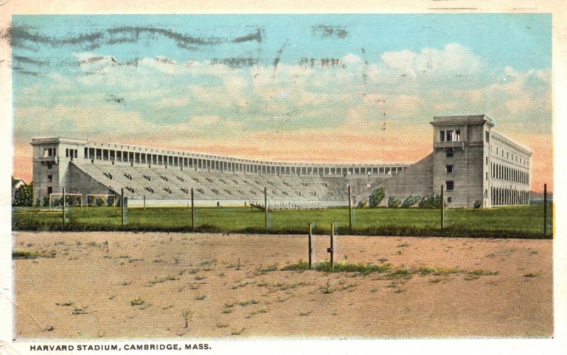 Vintage Postcard 1916 Harvard Stadium University Ground Cambridge Massachusetts United States 