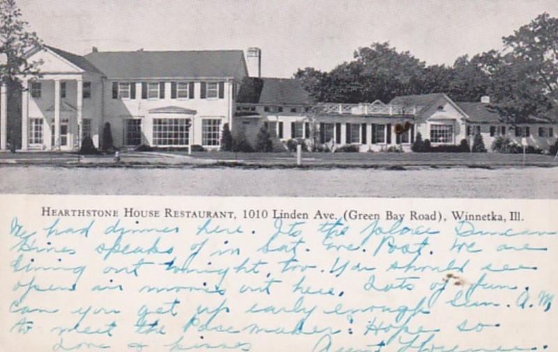 Illinois Winnetka Hearthstone House Restaurant 1947