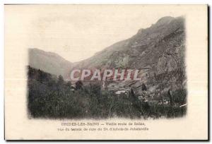 Old Postcard Brides Les Bains Old Route Salins for the cure of course Dr. Arb...