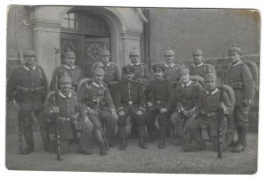 Germany World War 1 Real Photo Postcard, Unmailed, Annotated, Group of Soldiers