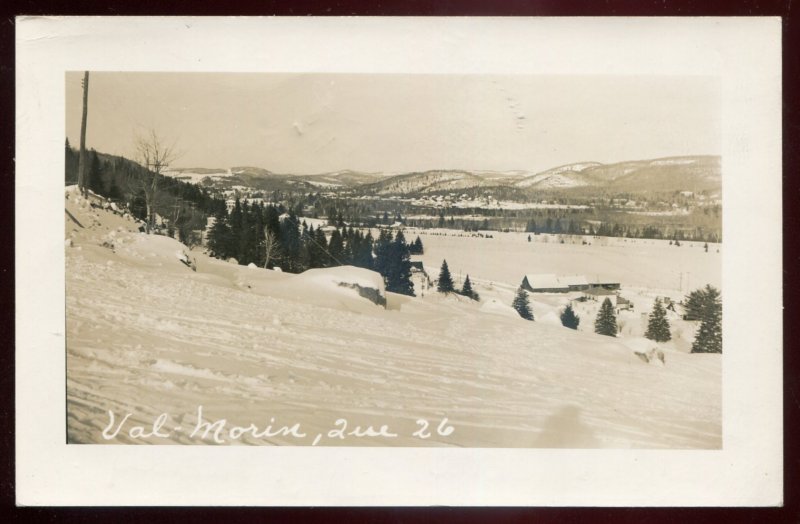 h2169 - VAL MORIN Quebec 1952.Panoramic View. Real Photo Postcard